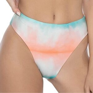 Pilyq High Waist High Cut Leg 90’s style Tie-Dye Bikini Swim Bottoms